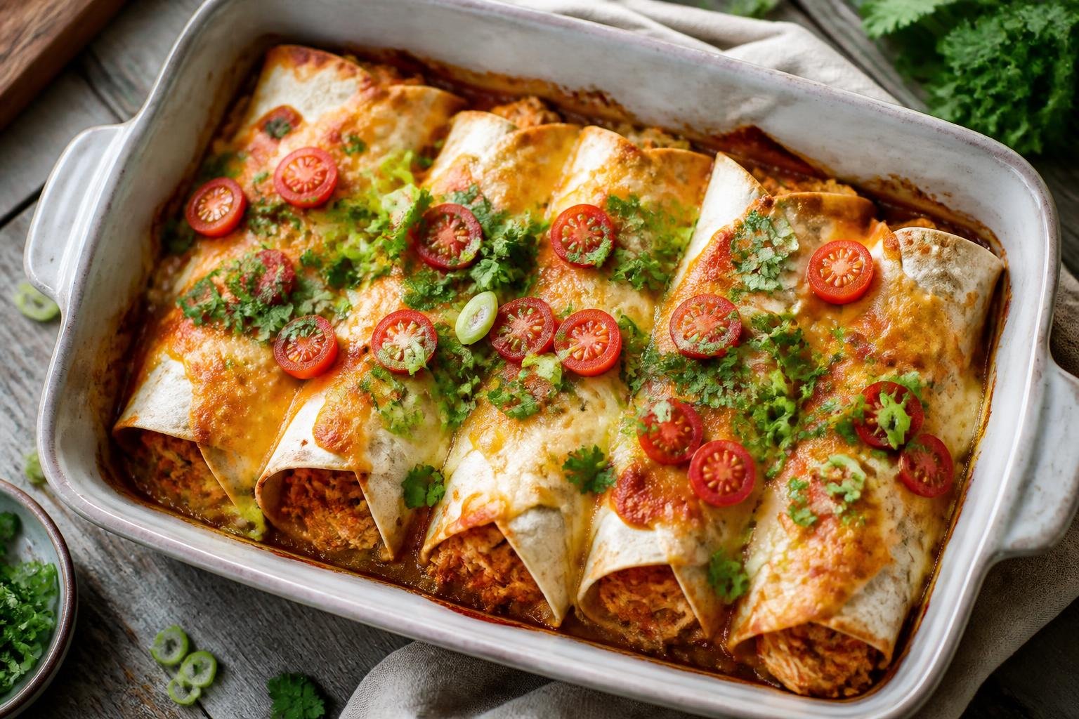 Wraps uit de oven met kip