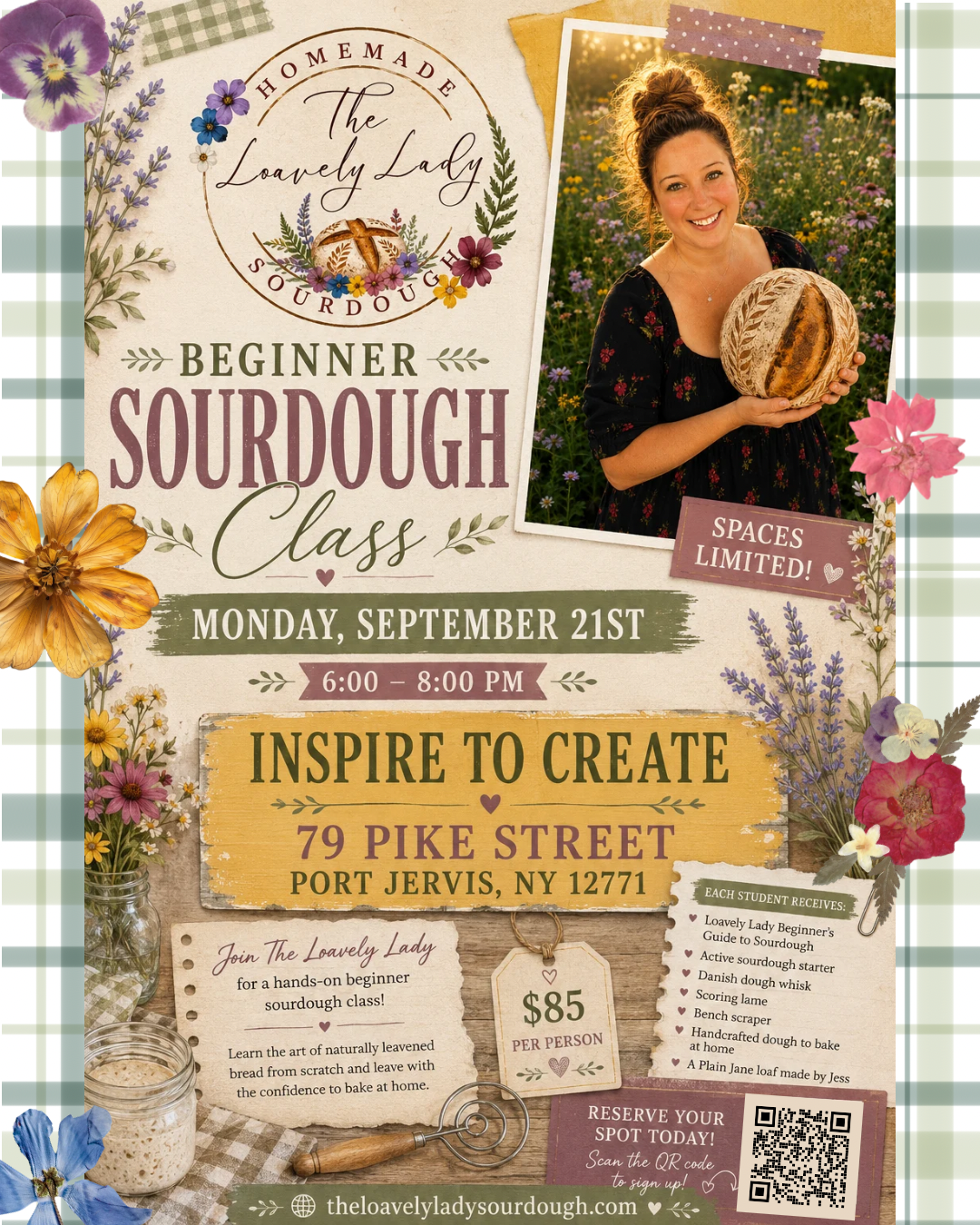Beginner Sourdough Class at Inspire to Create