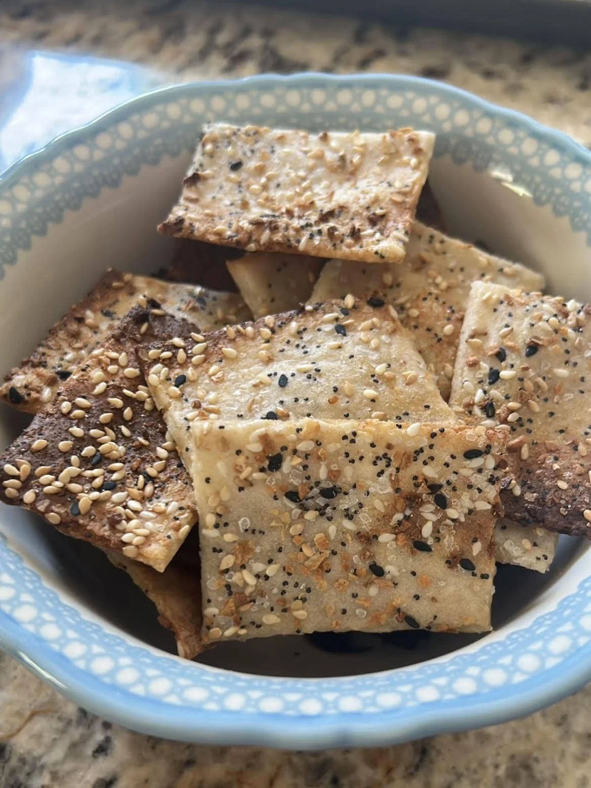 Sourdough Discard Crackers (Everything Seasoning)