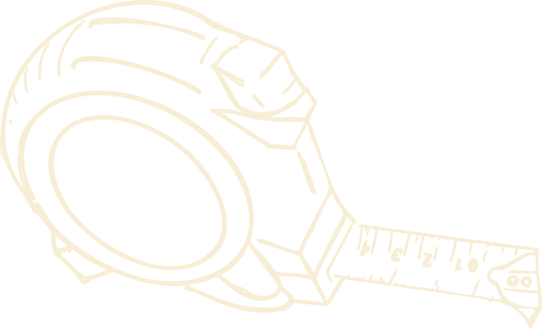 Illustration of a measuring tape coiled around itself, showing measurements in inches.