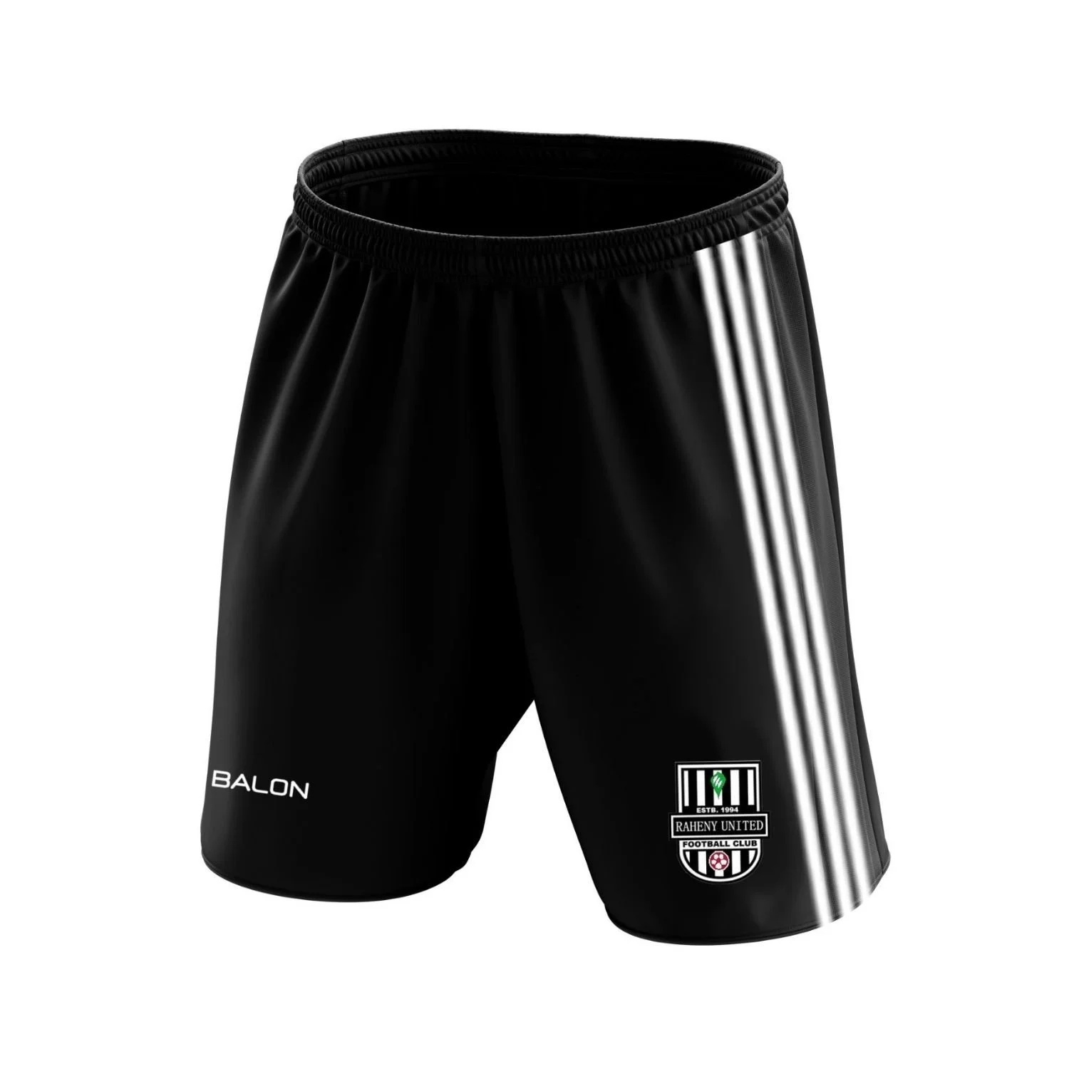 Black and White Melange Leisure Shorts with pockets
