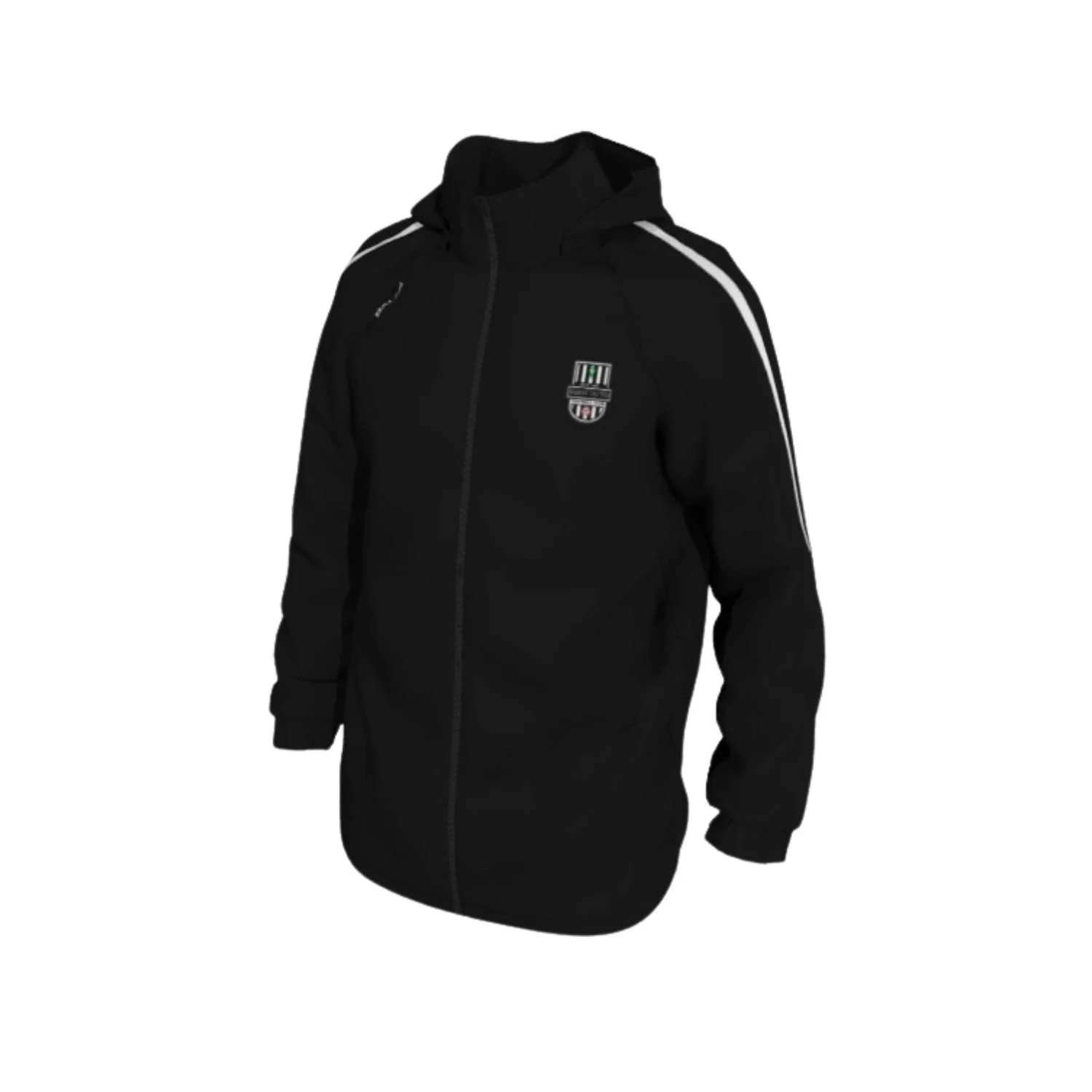 Black and White Elite Rain Jacket