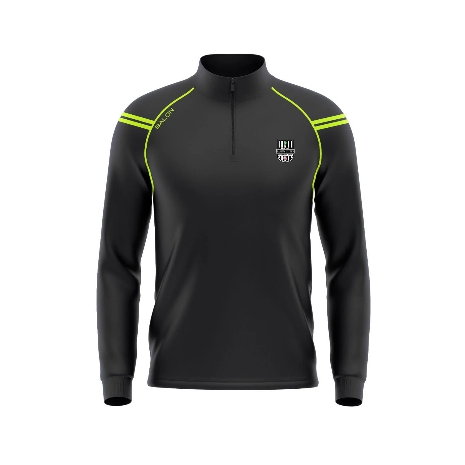 Black and Green Elite 1/4 Zip Training Top