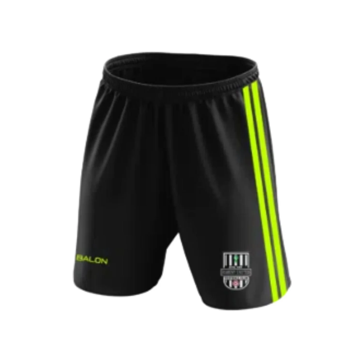 Black and Green Training Shorts