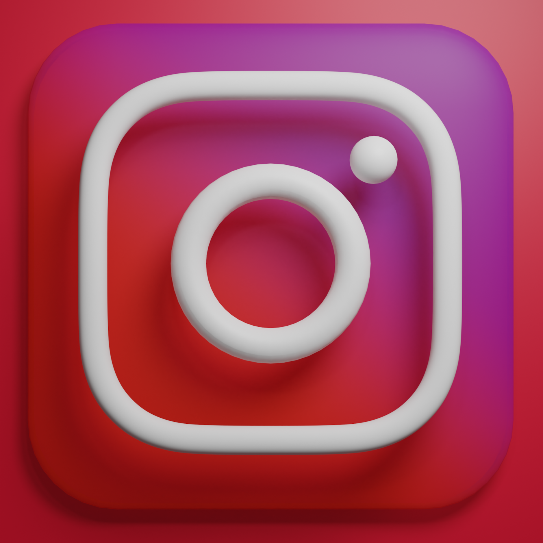 Close-up of the Instagram logo, a white outline of a camera with a circular lens, set against a background with a gradient from pink to orange.