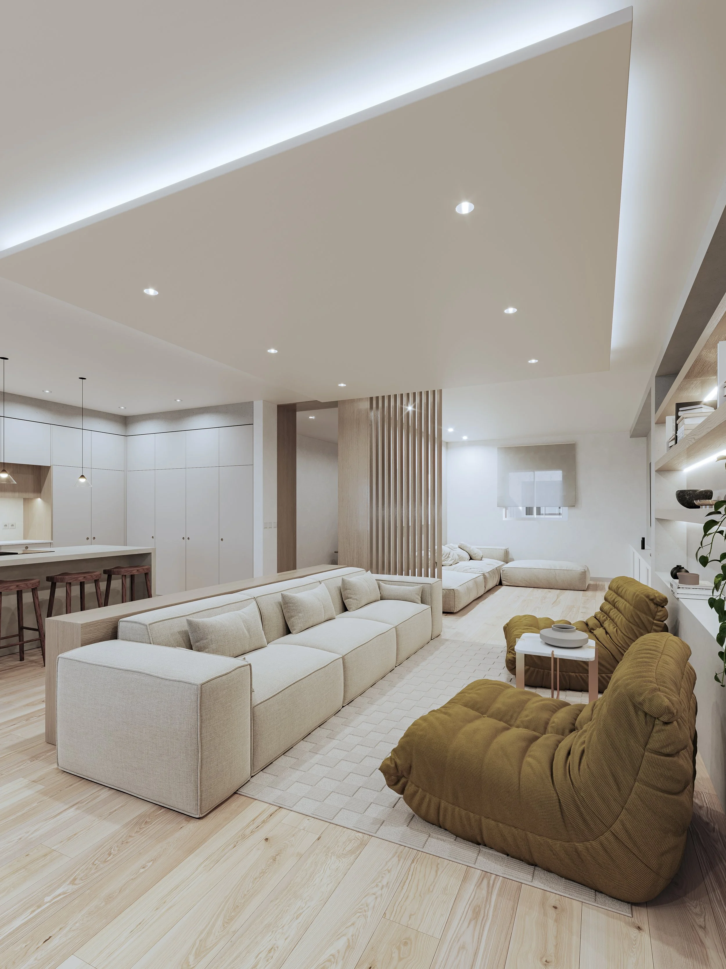 Proyecto de reforma integral e interiorismo de una vivienda unifamiliar en Las Palmas de Gran Canaria.