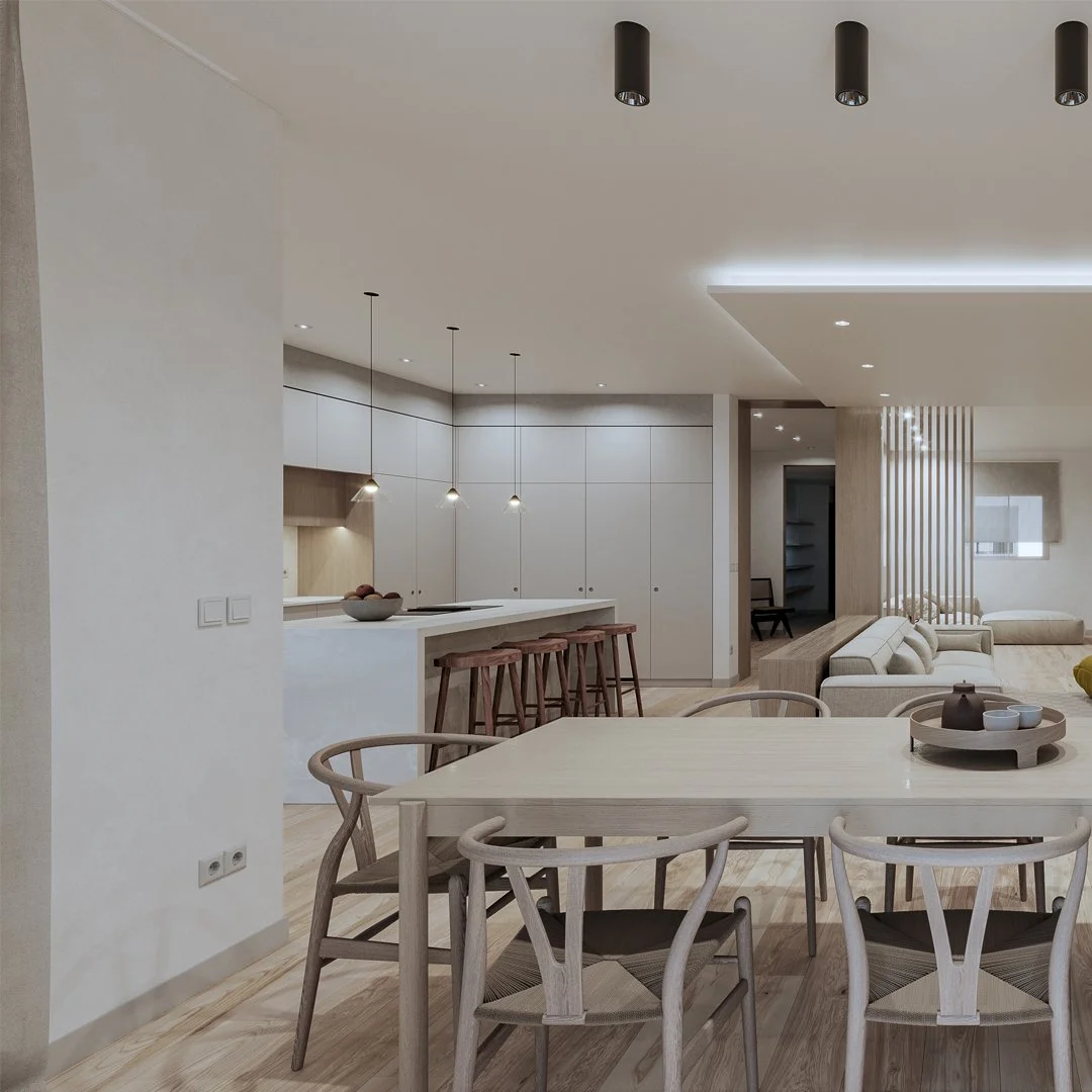 Proyecto de reforma integral e interiorismo de una vivienda unifamiliar en Las Palmas de Gran Canaria.