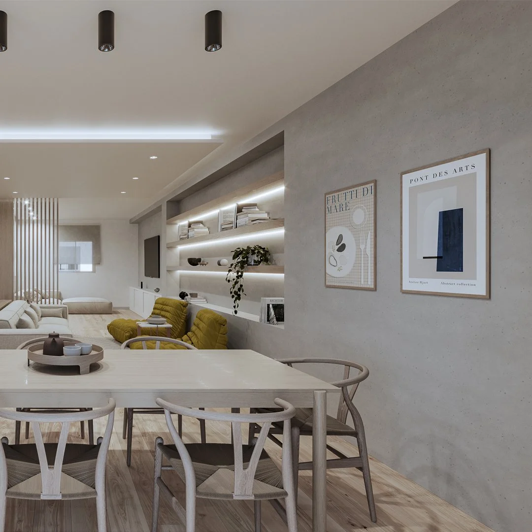 Proyecto de reforma integral e interiorismo de una vivienda unifamiliar en Las Palmas de Gran Canaria.