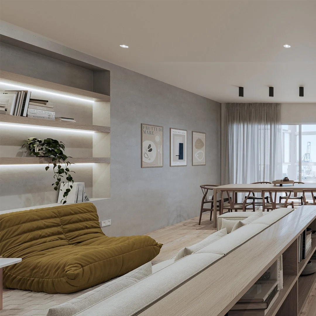 Proyecto de reforma integral e interiorismo de una vivienda unifamiliar en Las Palmas de Gran Canaria.