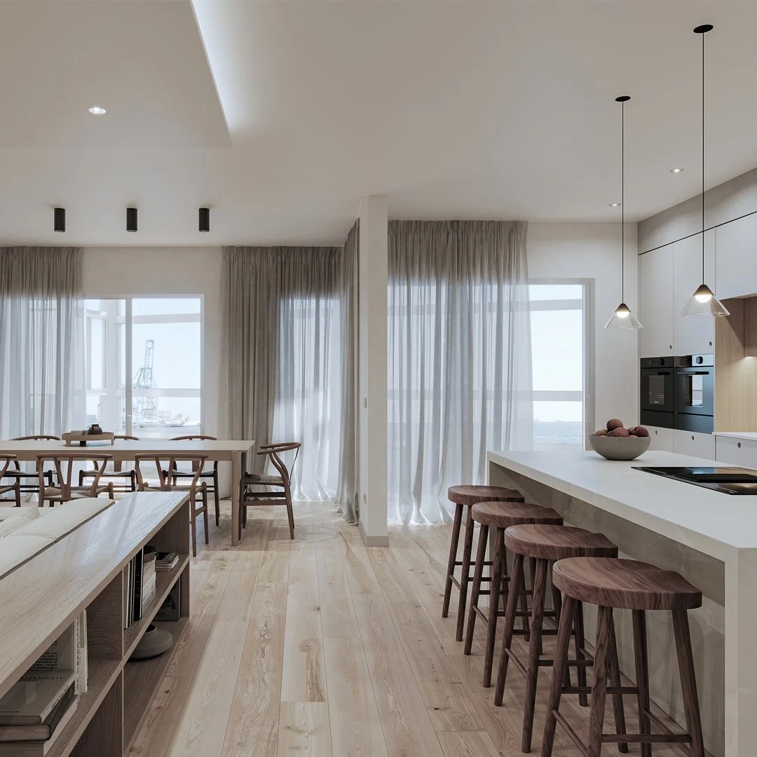 Proyecto de reforma integral e interiorismo de una vivienda unifamiliar en Las Palmas de Gran Canaria.