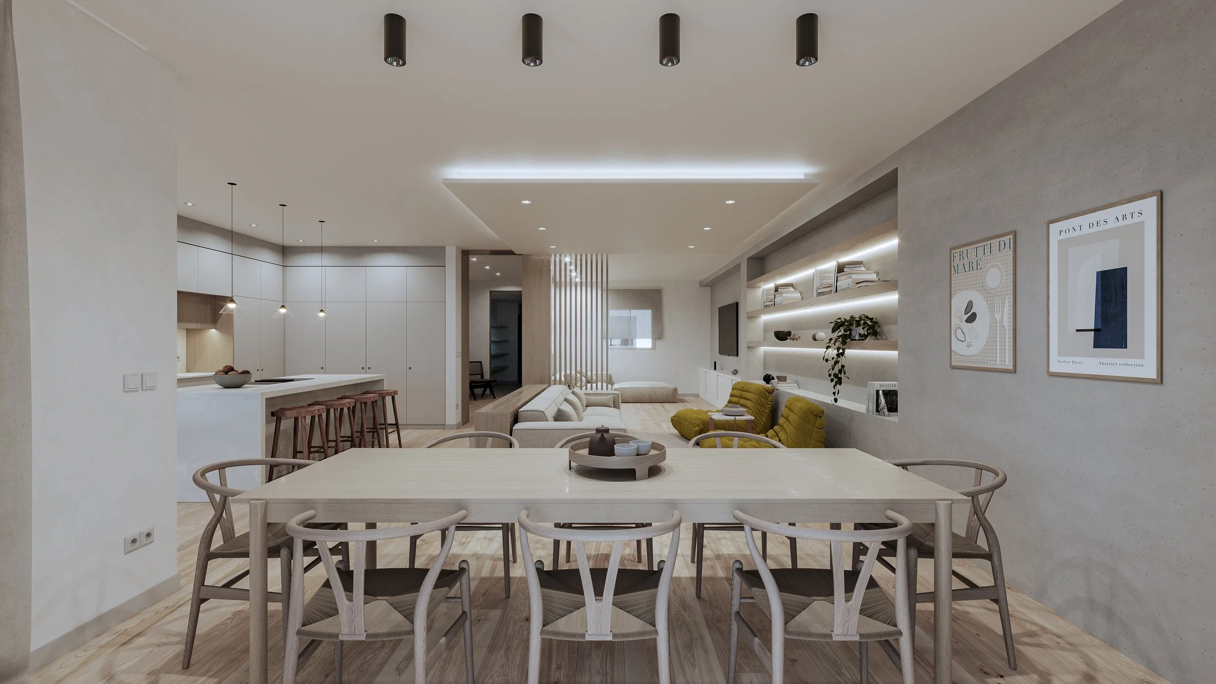 Proyecto de reforma integral e interiorismo de una vivienda unifamiliar en Las Palmas de Gran Canaria.