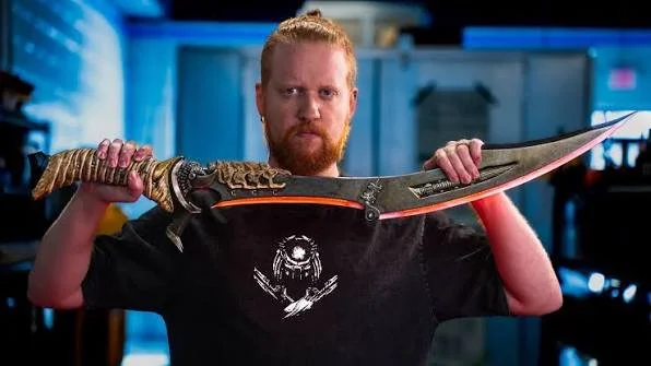 Finished Predator Badlands Sword (Jamie McCann pictured)