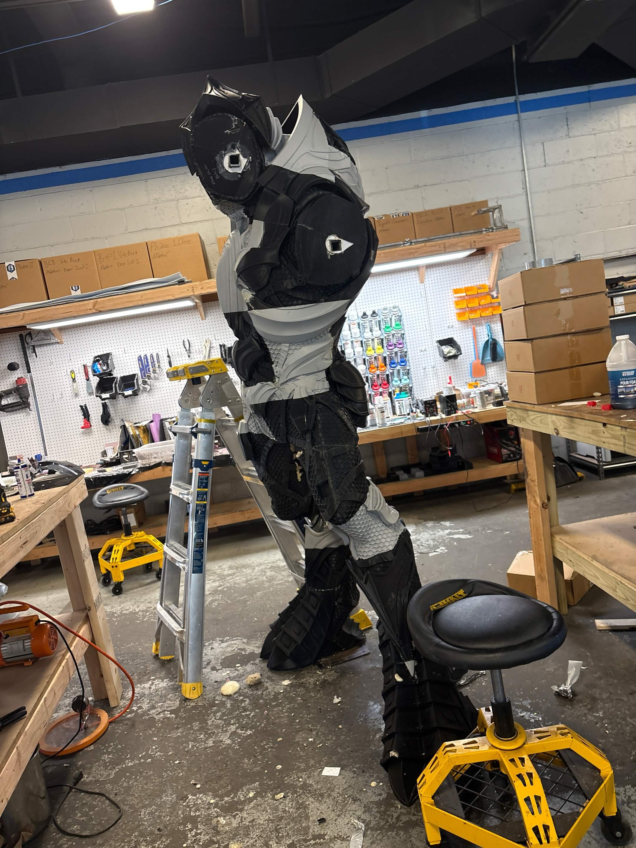 In-progress capture of the core sculpture, highlighting female connection points integrated for modular limb attachment and transportability. (Credit: Ethan Wayne)