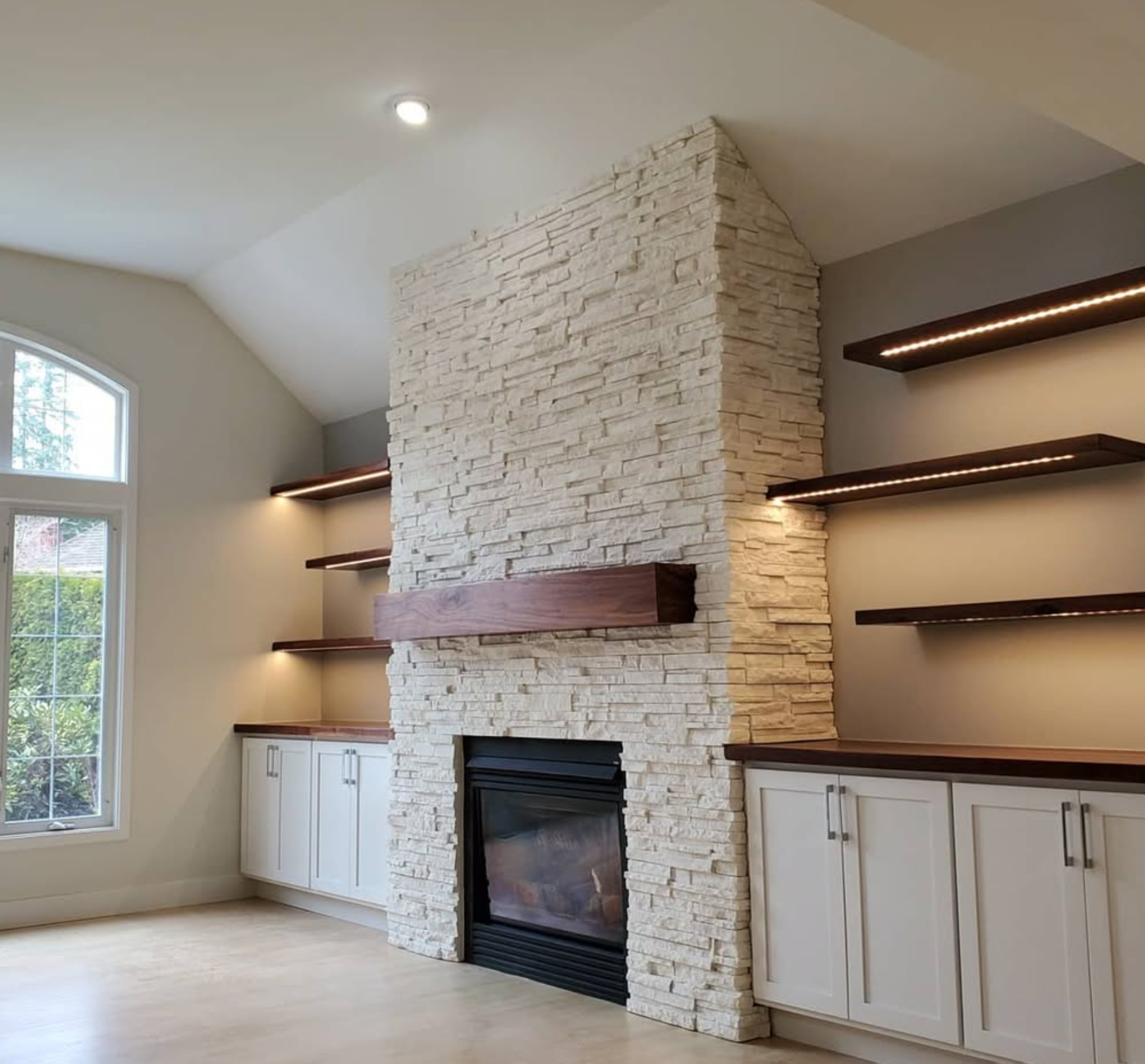 Fireplace and Shelf Lighting