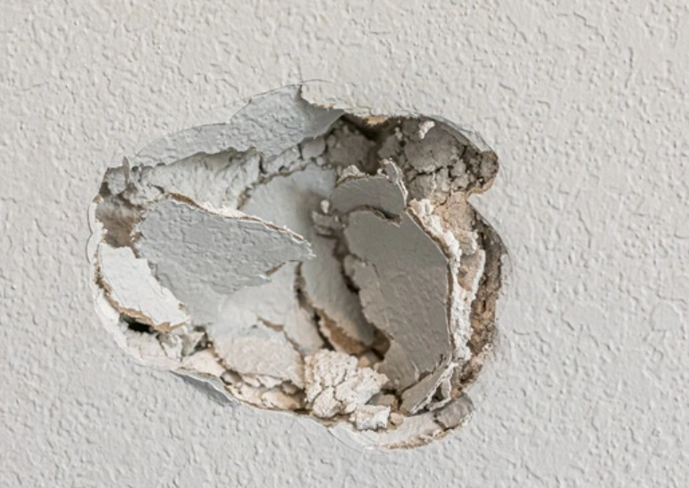 Drywall hole repair by F&M Construction & Remodeling, serving Bellevue, Seattle, and the Eastside.