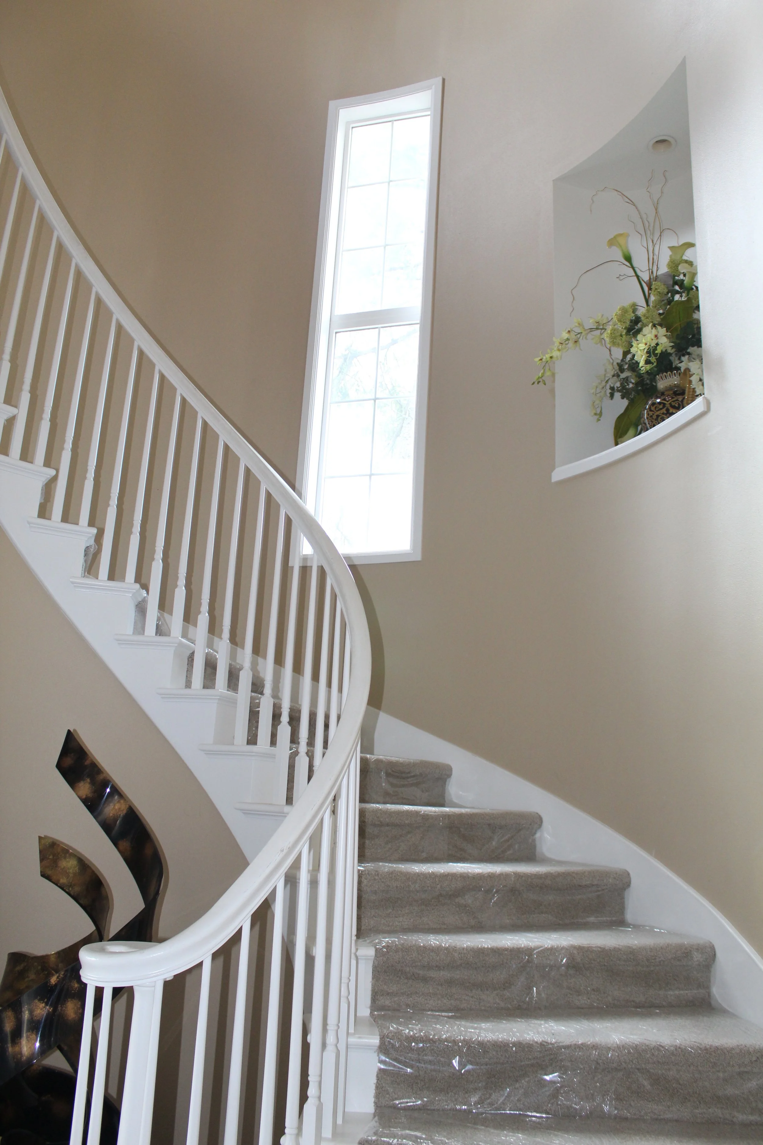 Staircase New Railings New Carpet.JPG