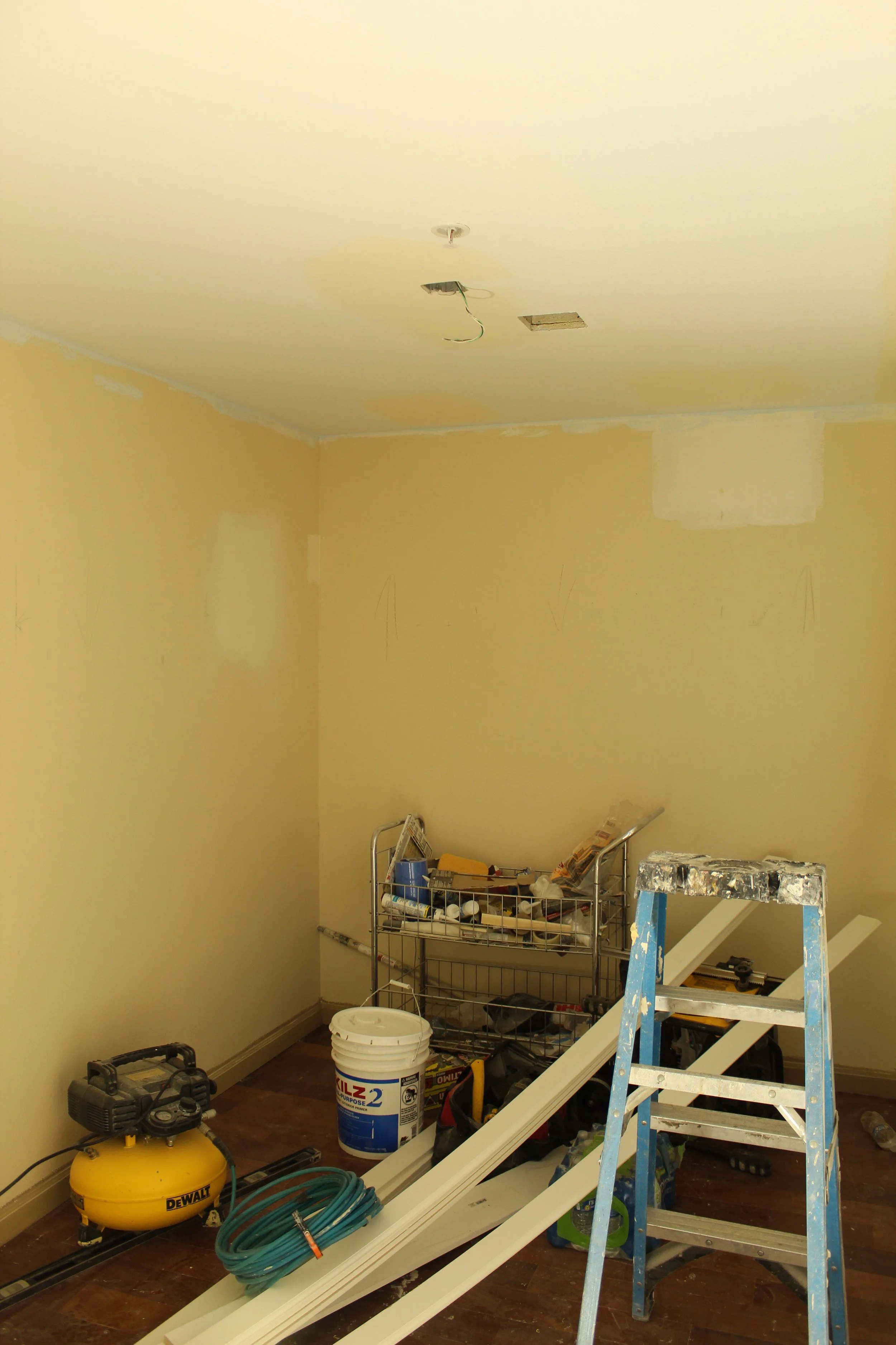 Interior painting preparation by F&M Construction & Remodeling, serving Bellevue, Seattle, and the Eastside.