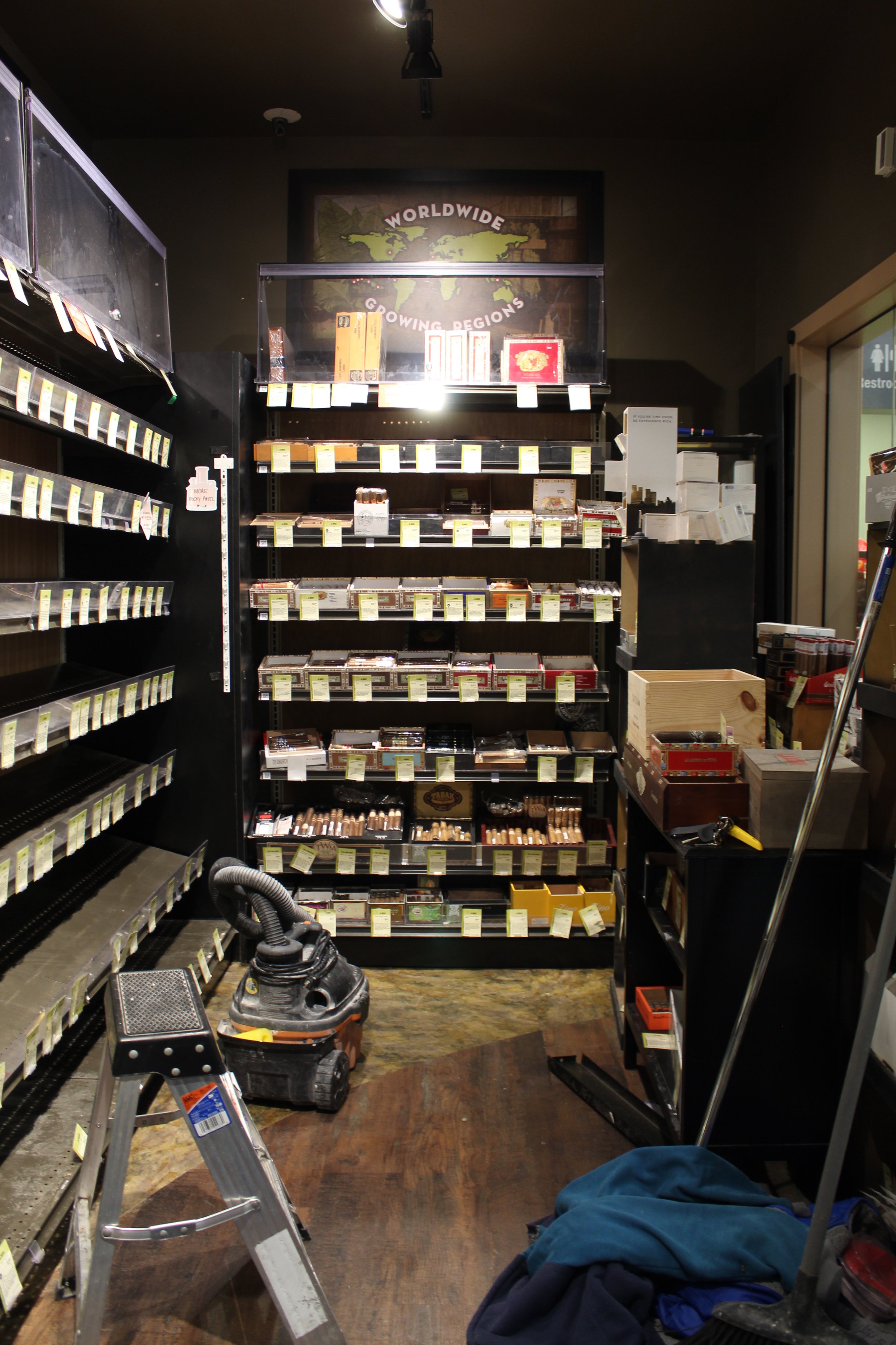 Custom retail display installation completed by F&M at Total Wine in Bellevue, WA, featuring commercial millwork, merchandising displays, and retail build-out services for Bellevue, Seattle, and the Eastside.