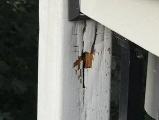 Dry rot repair on exterior wood trim by F&M Construction & Remodeling, serving Bellevue, Seattle, and the Eastside.