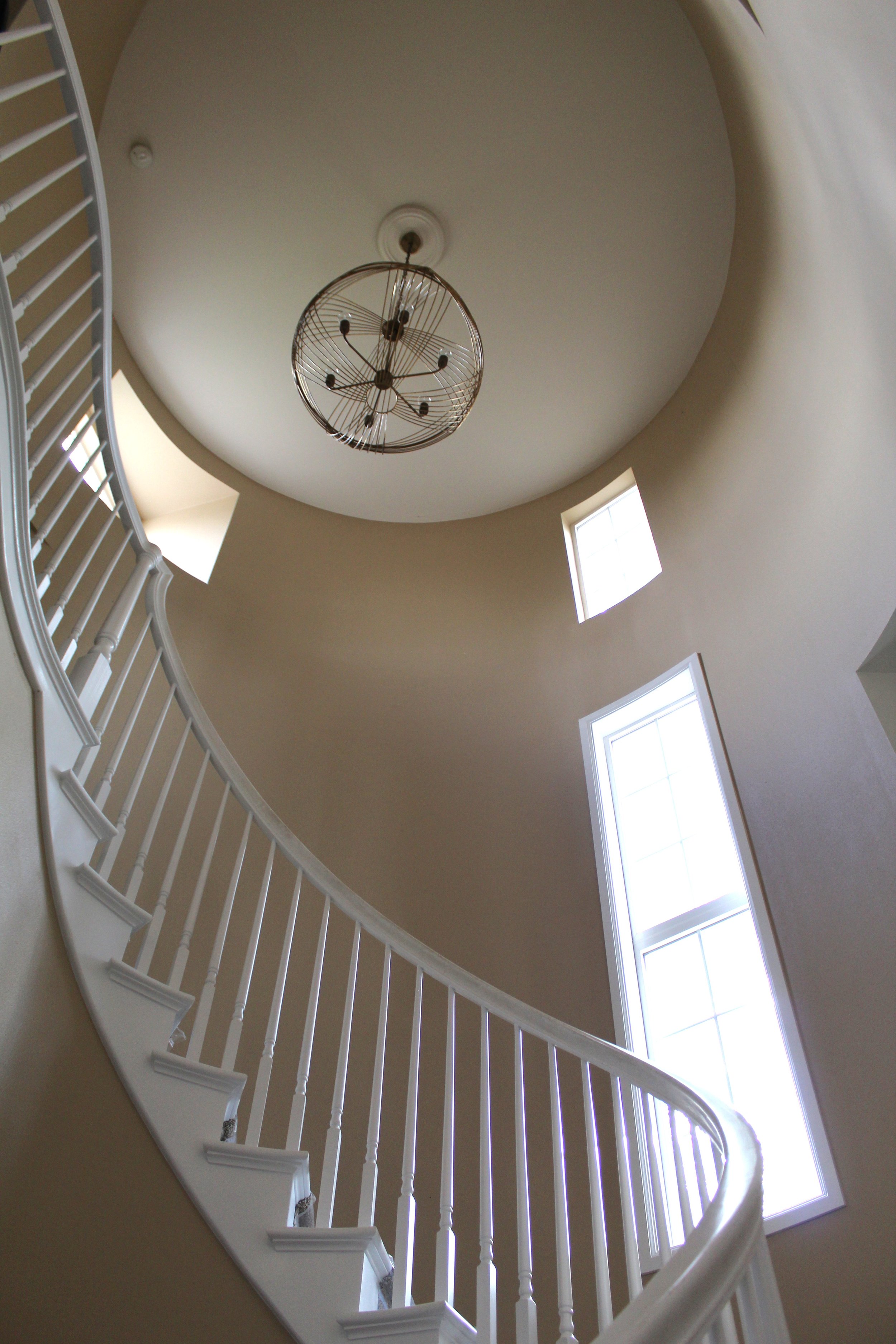 New Staircase and Light Fixture.JPG