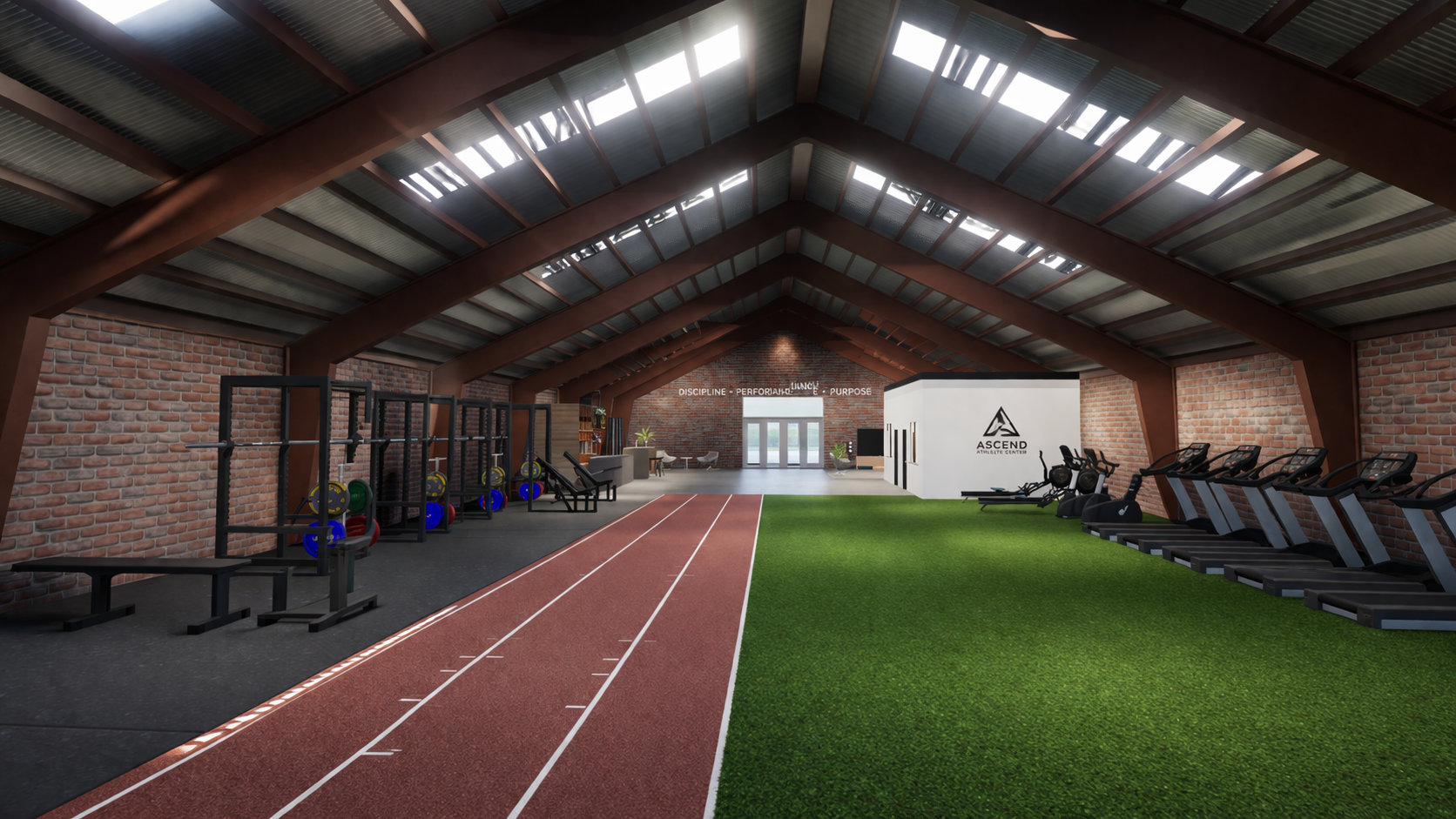 Modern industrial athletic facility interior.png
