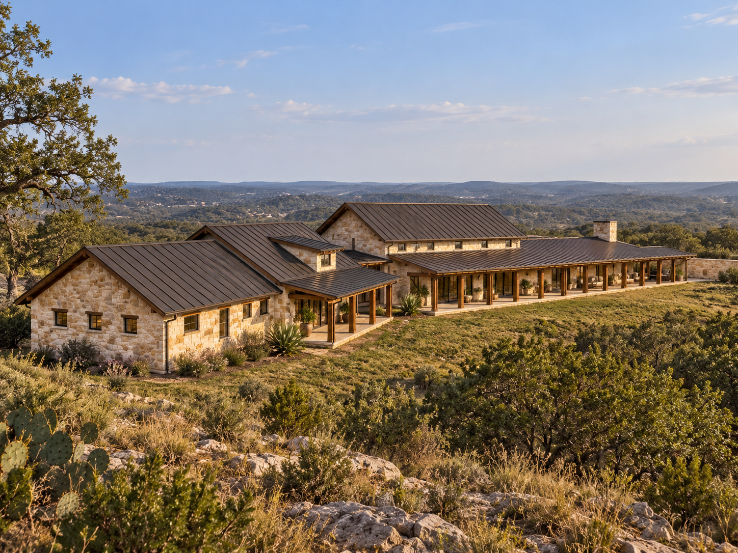 Texas Hill Country Ranch at Golden Hour.png