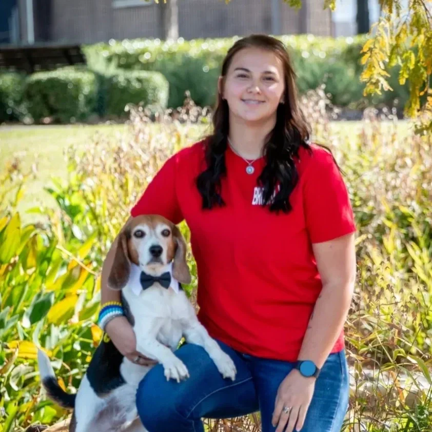 Brooklyn and her dog