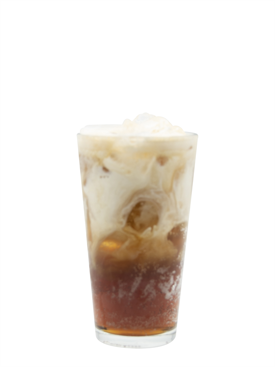 dirty soda with root beer and sweet cream