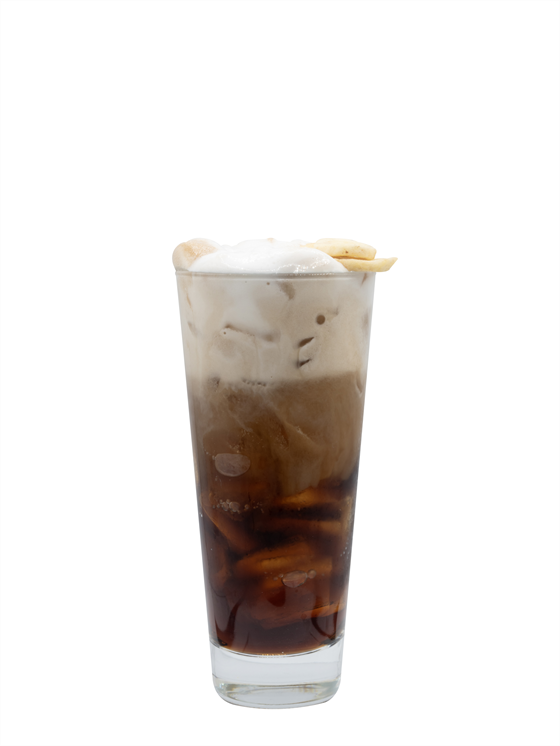 white chocolate banana dirty soda