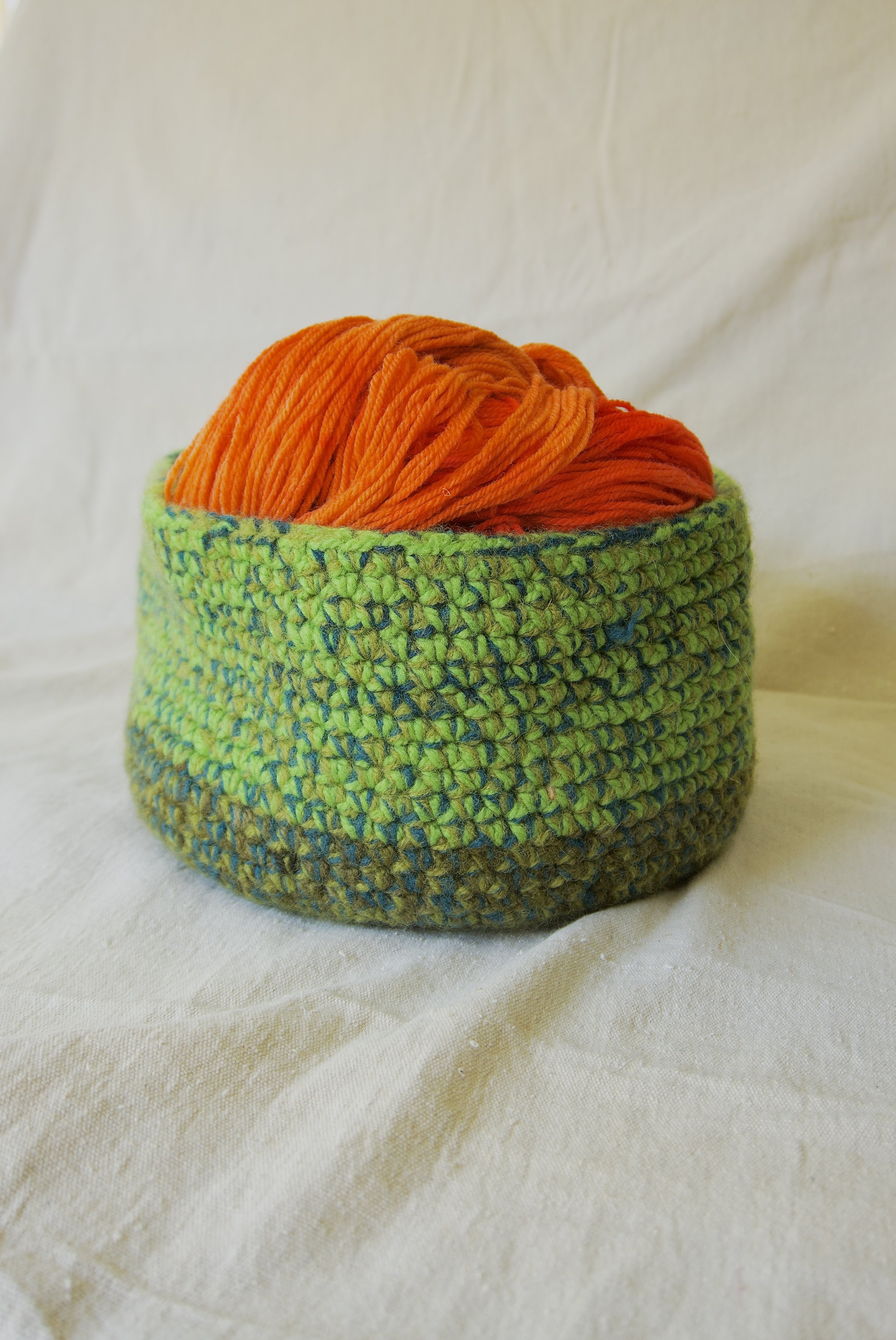 Bright Green Felted Bowl