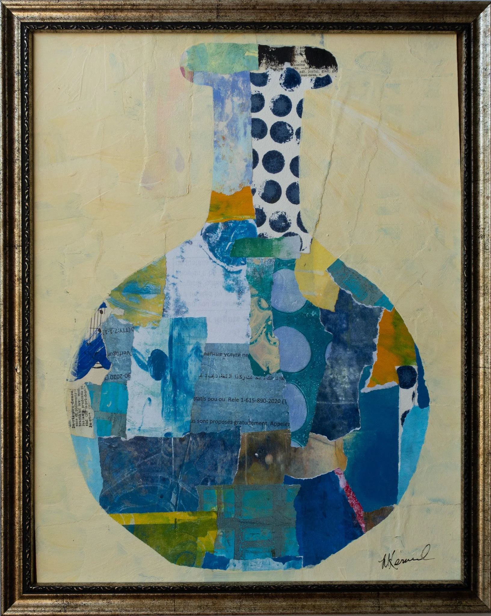 "Long Neck Vessel" Mixed Media