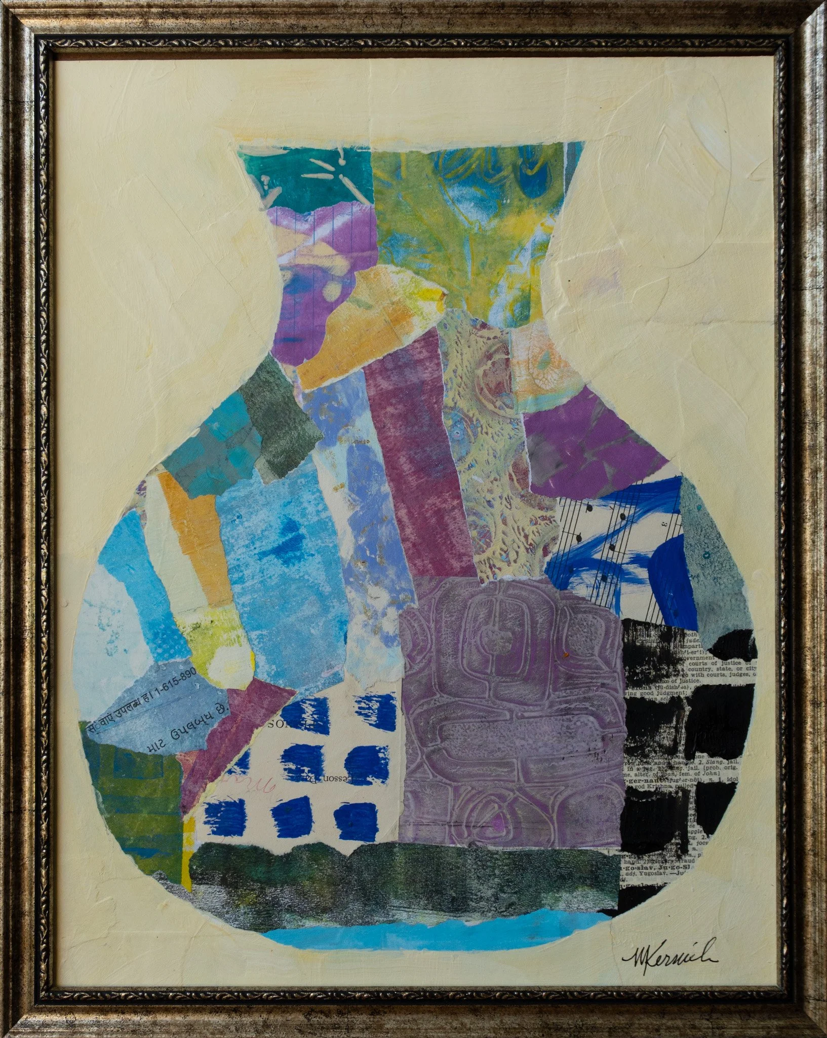 "Big Belly Vessel" Mixed Media