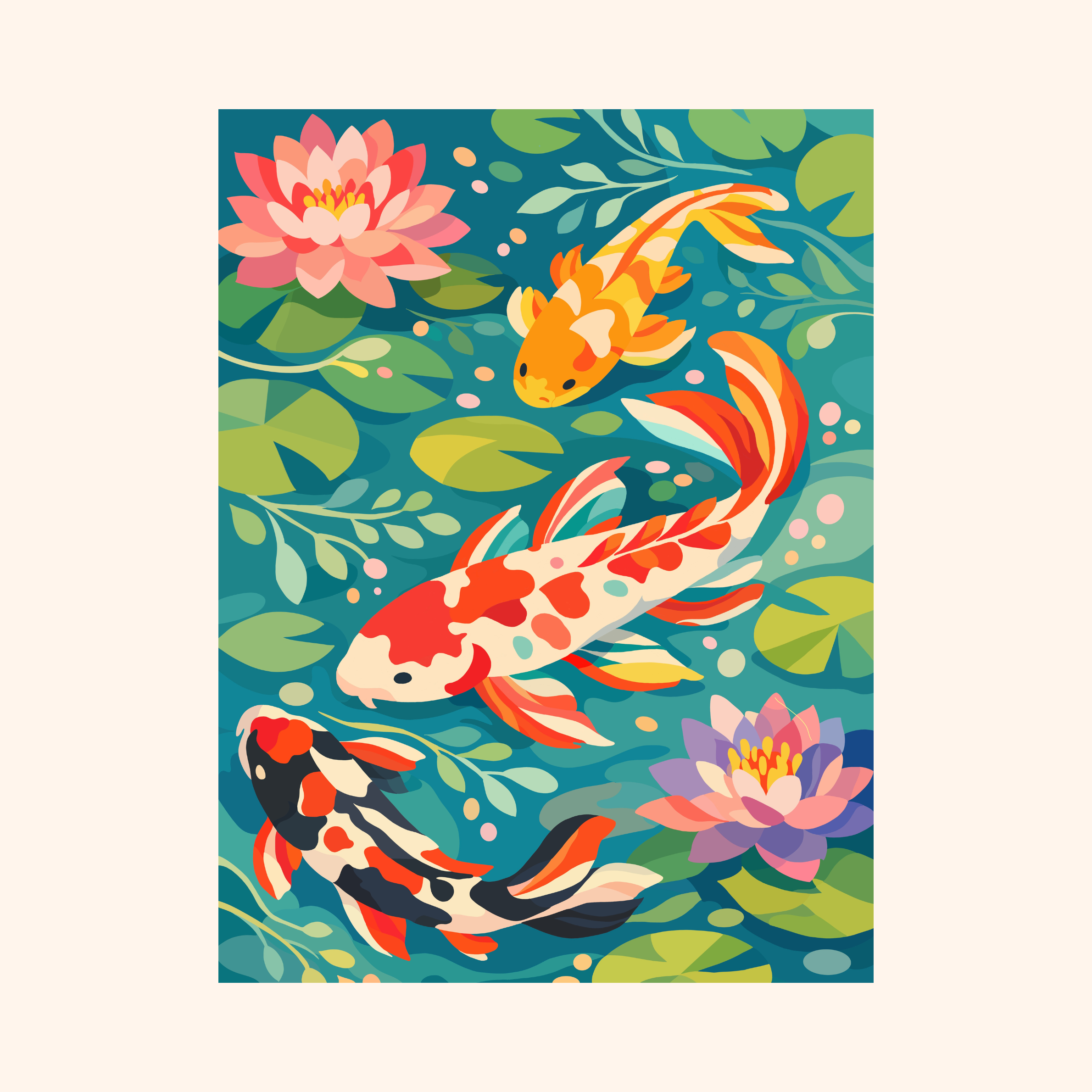 What grows in quiet waters - print