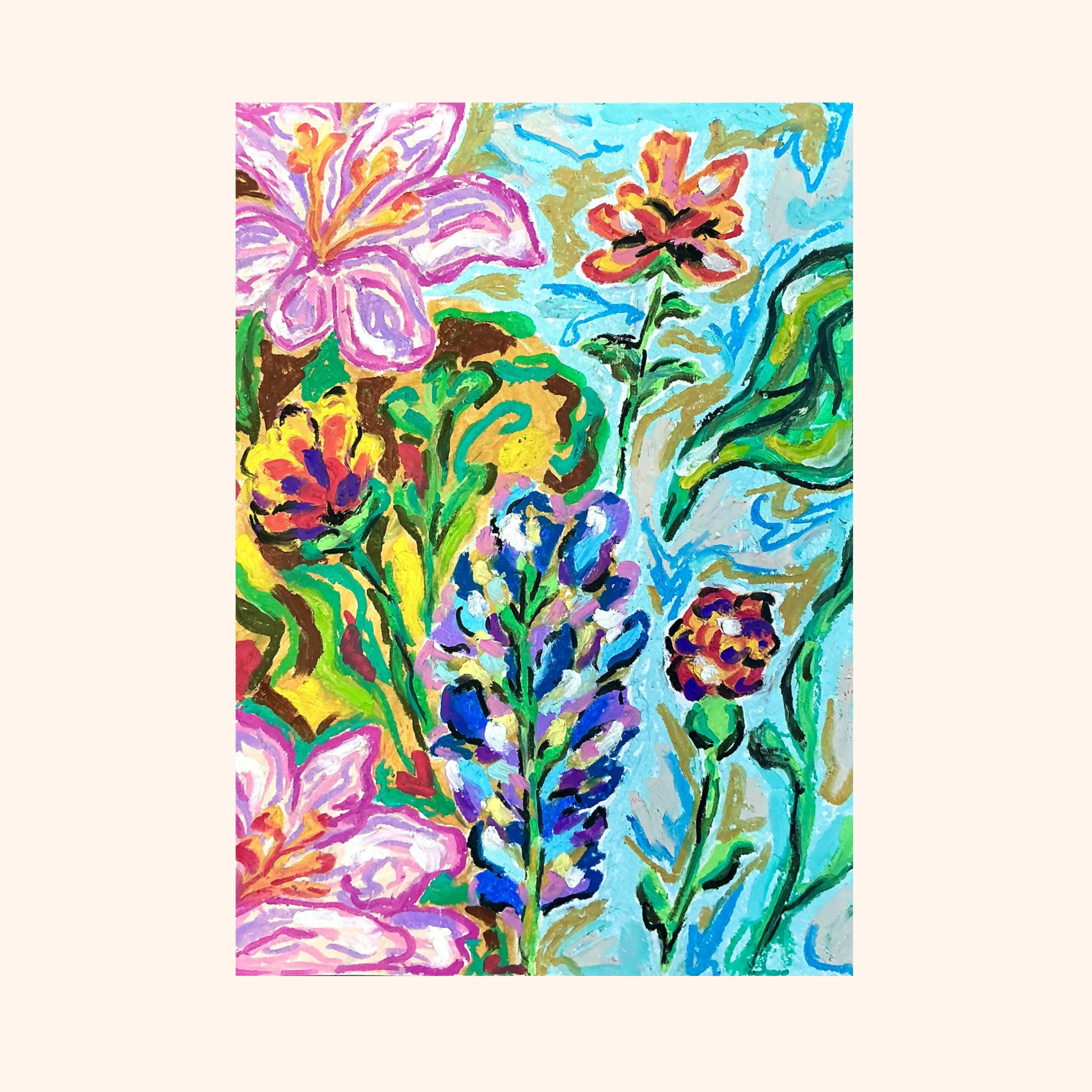 A sky full of petals - print