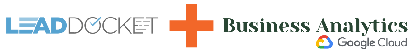 Lead Docket logo with the text 'LDA' in blue and black, and 'Lead Docket' in black, along with the tagline 'Secure Digital Identity Data' in green. On the right, there is an orange rectangle with a Google Cloud logo.