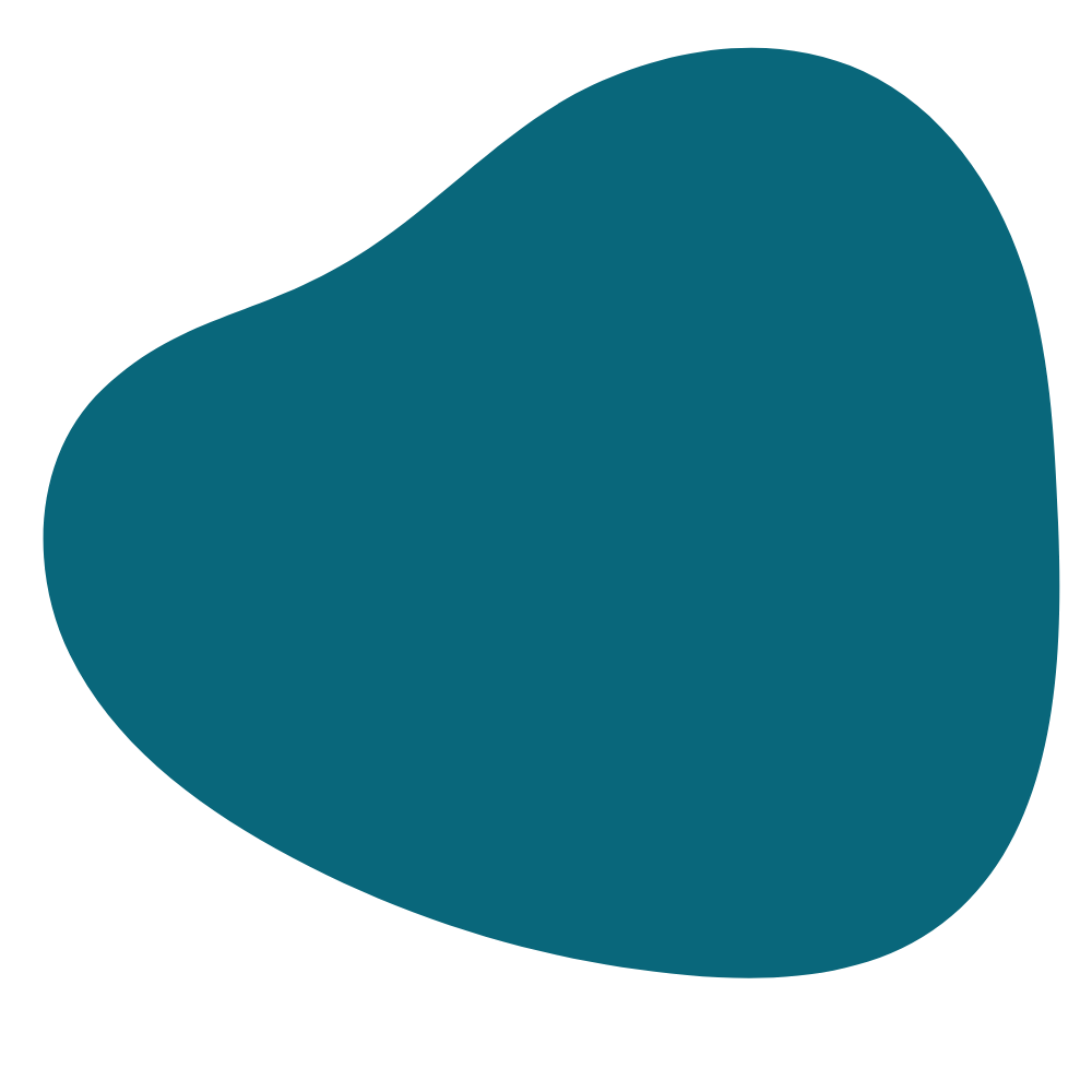 Forme abstraite bleue sur fond noir.