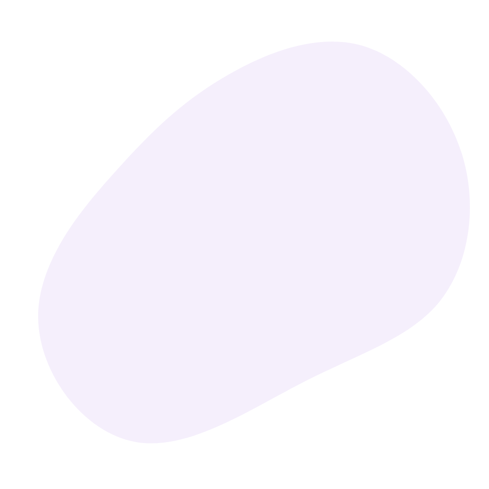 Une forme ovale de couleur violet clair sur un fond noir.