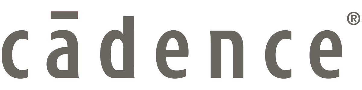 Close-up of the word 'cadence' in large gray lowercase letters with a small registered trademark symbol in the upper right.