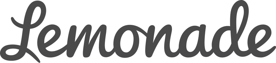 The word "Lemonade" written in large, cursive white font on a black background.