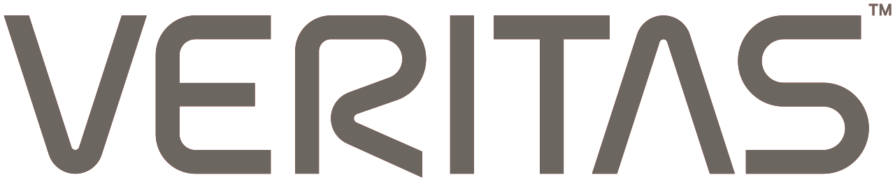 Veritas logo with stylized text.