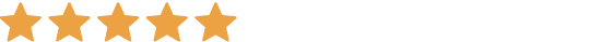 Five gold stars rating displayed on a black background.