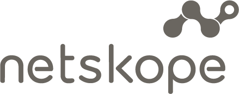 Logo of Netskope featuring the company name and a stylized gray molecular icon.