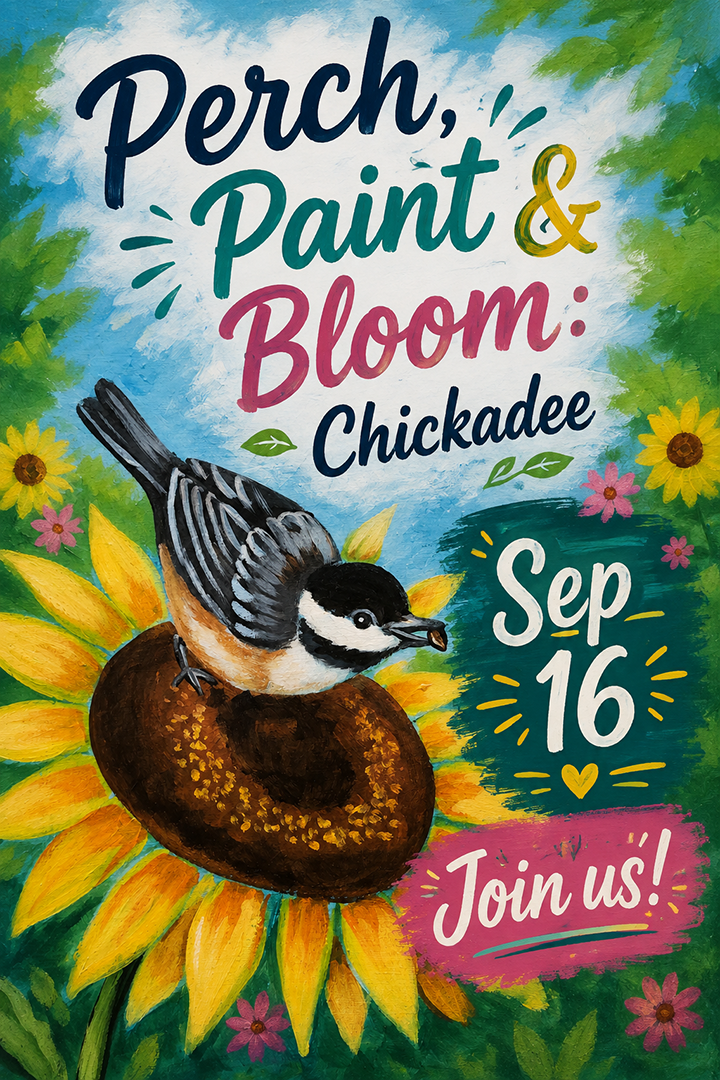 Perch, Paint &amp; Bloom: Chickadee
