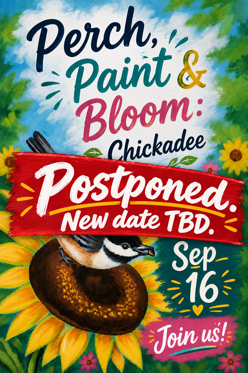 Perch, Paint &amp; Bloom: Chickadee