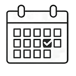 A calendar with a checkmark on the 13th.