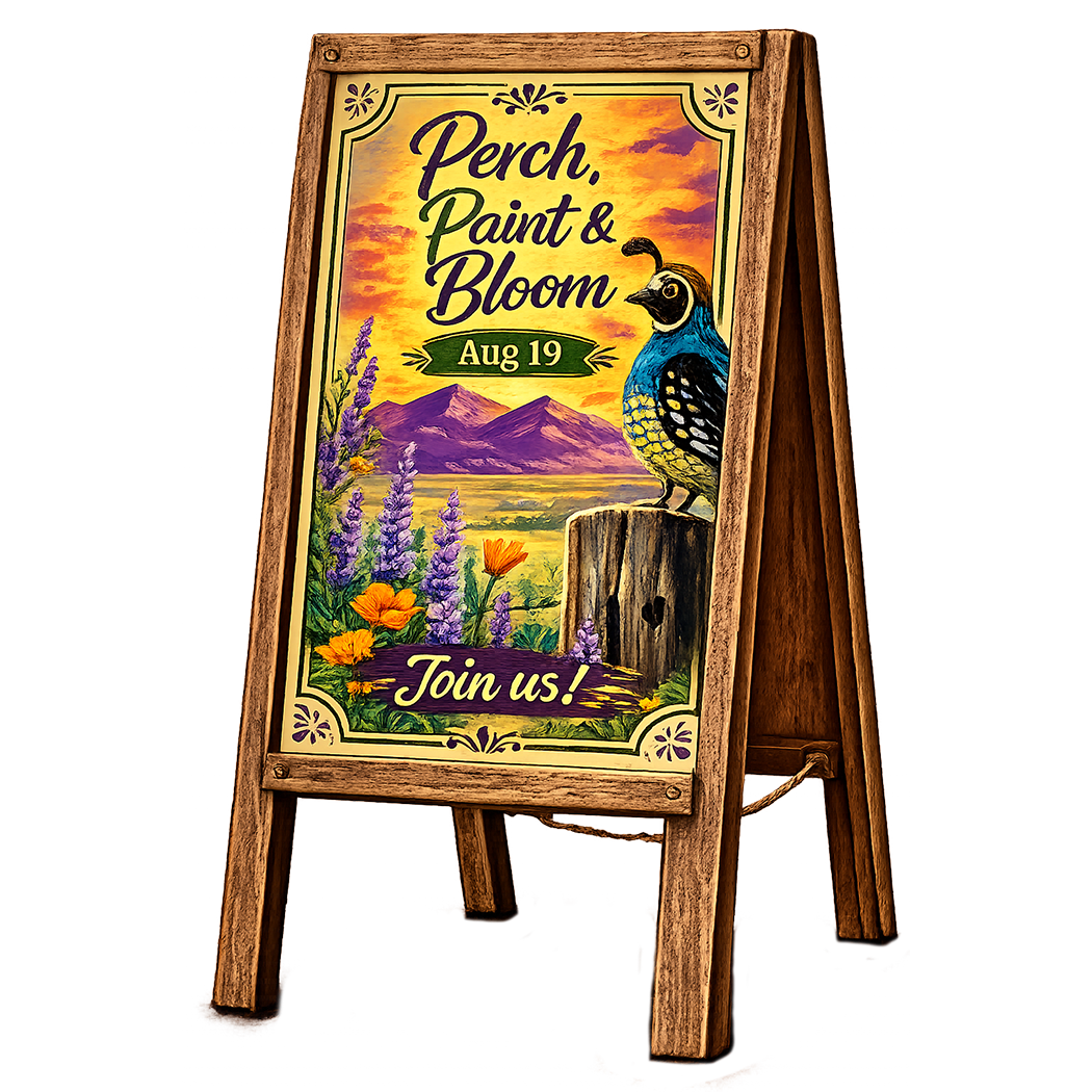 Tickets for our Perch, Paint & Bloom: Quails paint party