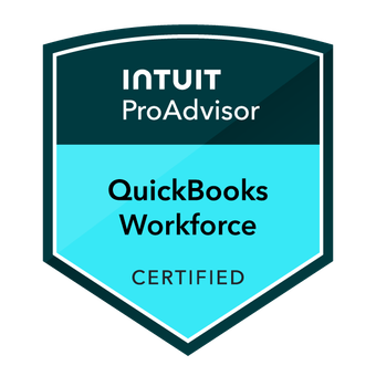 Intuit ProAdvisor badge for QuickBooks Workforce certification.
