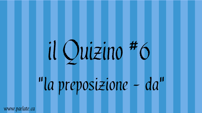The meanings of the preposition "da"