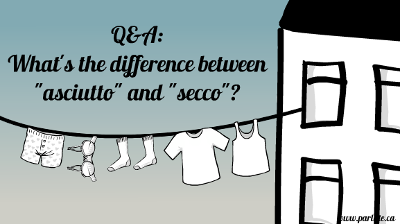 What's the difference between "asciutto" and "secco"?