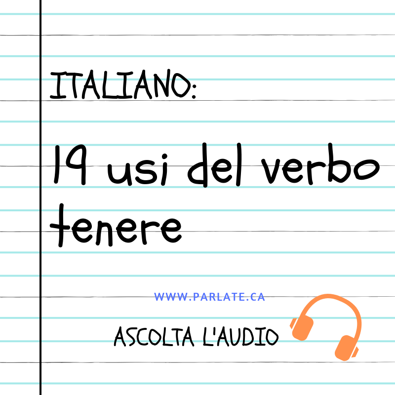 Espressioni con il verbo "tenere"
